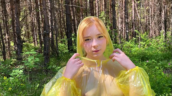 b. in pvc raincoat sucks an swallow dick